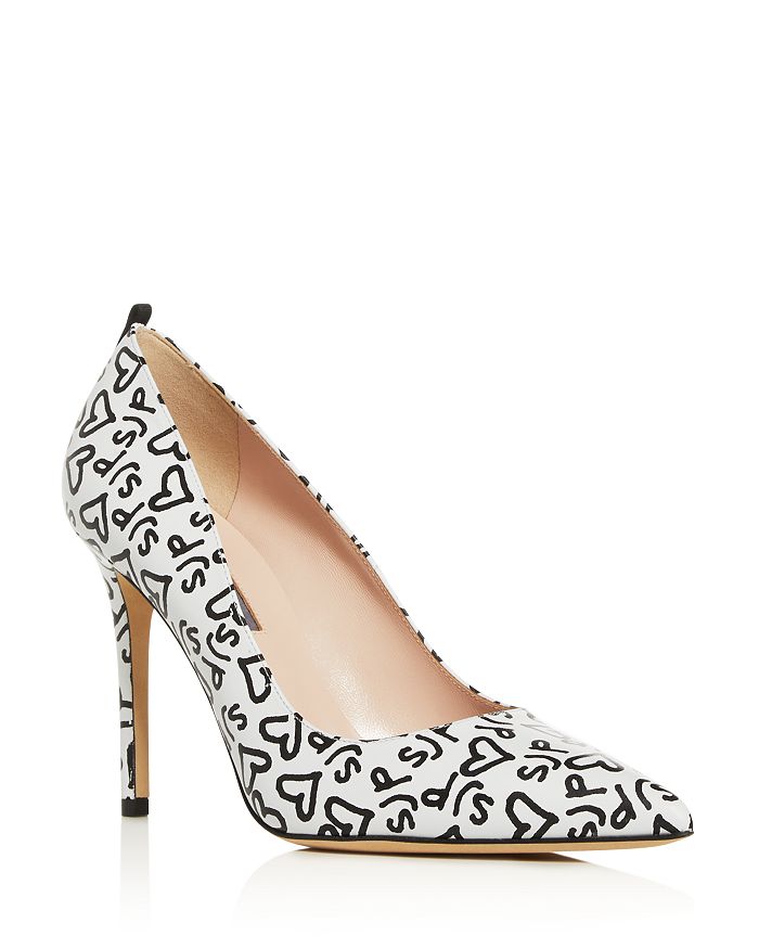 Sjp By Sarah Jessica Parker Fawn High-heel Pumps In White Printed Leather