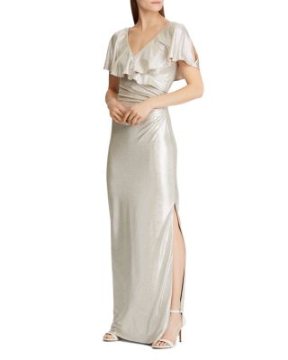 ralph lauren silver gown