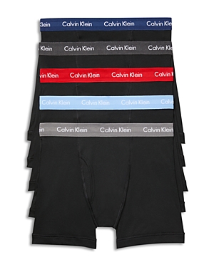 Calvin Klein Boxer Briefs - Pack Of 5 In Black/blue/red/gray
