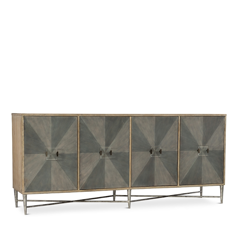 Shop Hooker Furniture Melange Zola Four-door Console In Gray