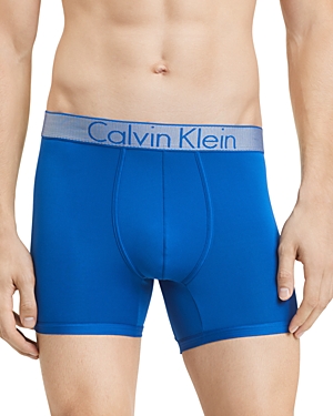 Calvin Klein Customized Stretch Boxer Briefs In Neptune