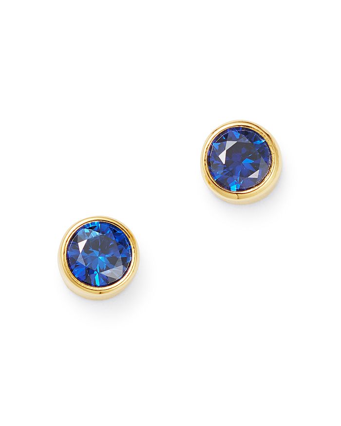 Zoë Chicco - 14K Yellow Gold Blue Sapphire Stud Earrings