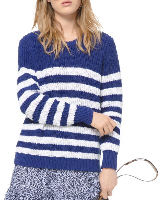 MICHAEL Michael Kors Striped Cotton Sweater Bloomingdale s