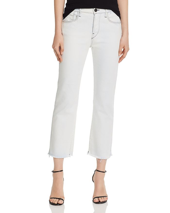 3X1 AUSTIN HIGH-RISE CROPPED FRAYED STRAIGHT-LEG JEANS IN ADELIA,W4HWV-0952