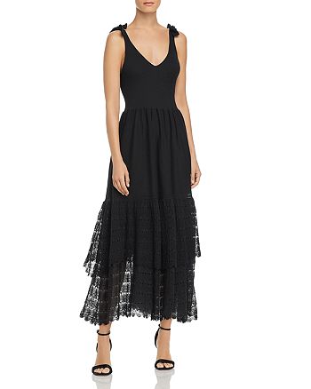 Rebecca Taylor Tiered-Lace Knit Dress | Bloomingdale's