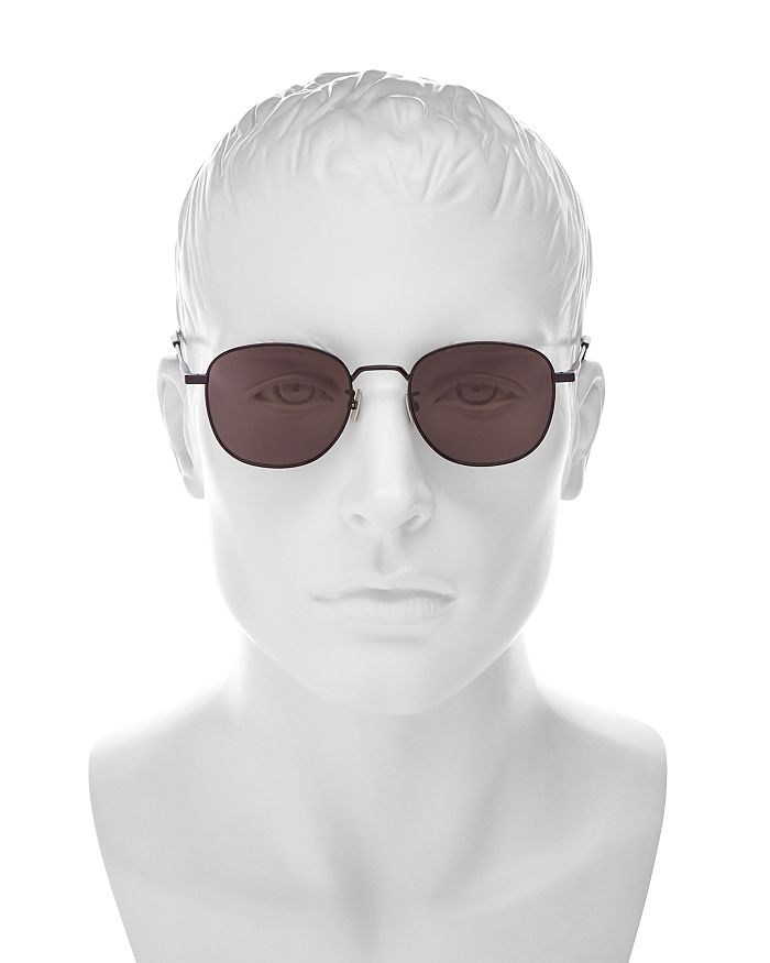 Saint Laurent Men's Square Sunglasses, 50mm In Semi Matte Black ModeSens