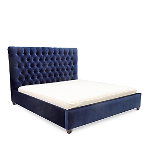 Bloomingdale's Artisan Collection Spencer Tufted Upholstery King Bed In Vance Indigo