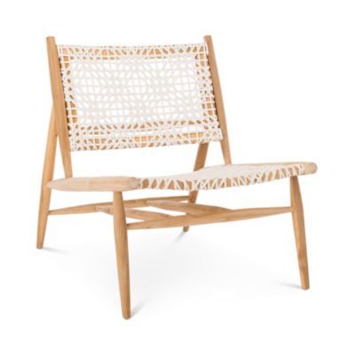 Bandelier Leather Weave Accent Chair