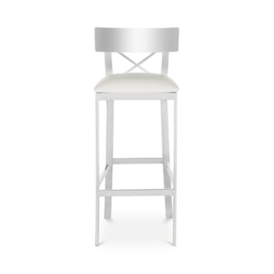 Zoey 39" Stainless Steel Cross Back Barstool