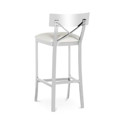 Zoey 39&amp;quot; Stainless Steel Cross Back Barstool