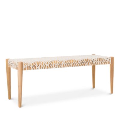 Bandelier Leather Weave Bench