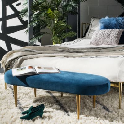 Corinne Velvet Oval Bench