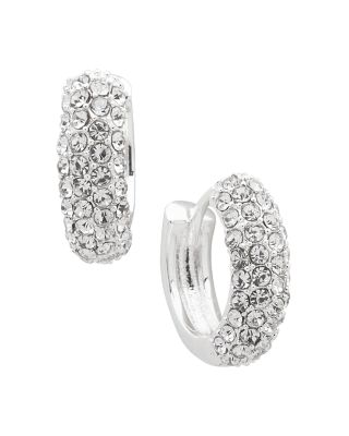 ralph lauren pave hoop earrings