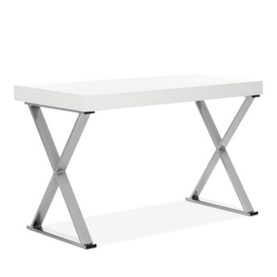 Safavieh Couture Paley 47'' One Drawer Lacquer & Chrome Desk