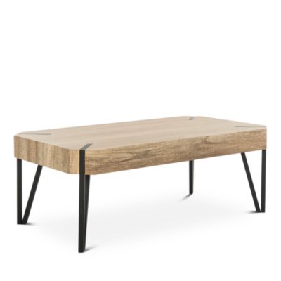 Liann Rustic Mid-Century Wood Top Coffee Table