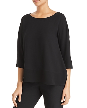 EILEEN FISHER SILK BOAT-NECK TOP,F9GC1-T4127M
