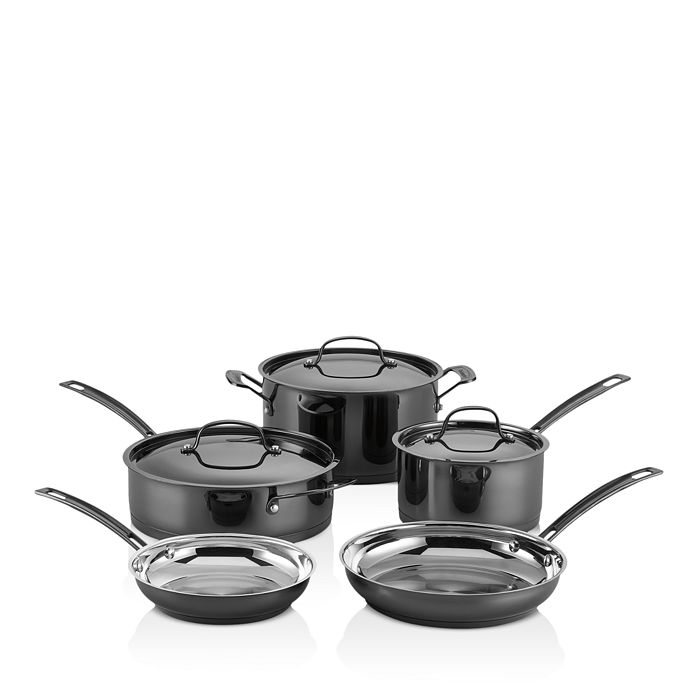Cuisinart 10-Piece Mica Shine Stainless Cookware Set 