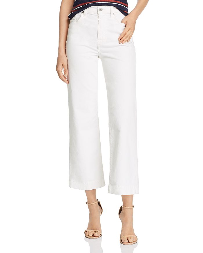 7 For All Mankind Alexa Cropped Wide-Leg Corduroy Jeans | Bloomingdale's