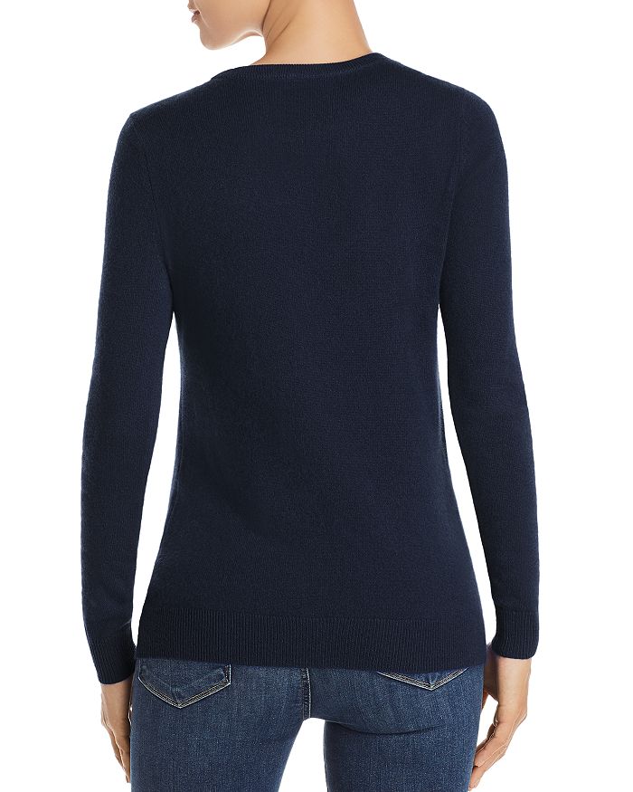 Shop C By Bloomingdale's Crewneck Cashmere Sweater - 100% Exclusive In Navy