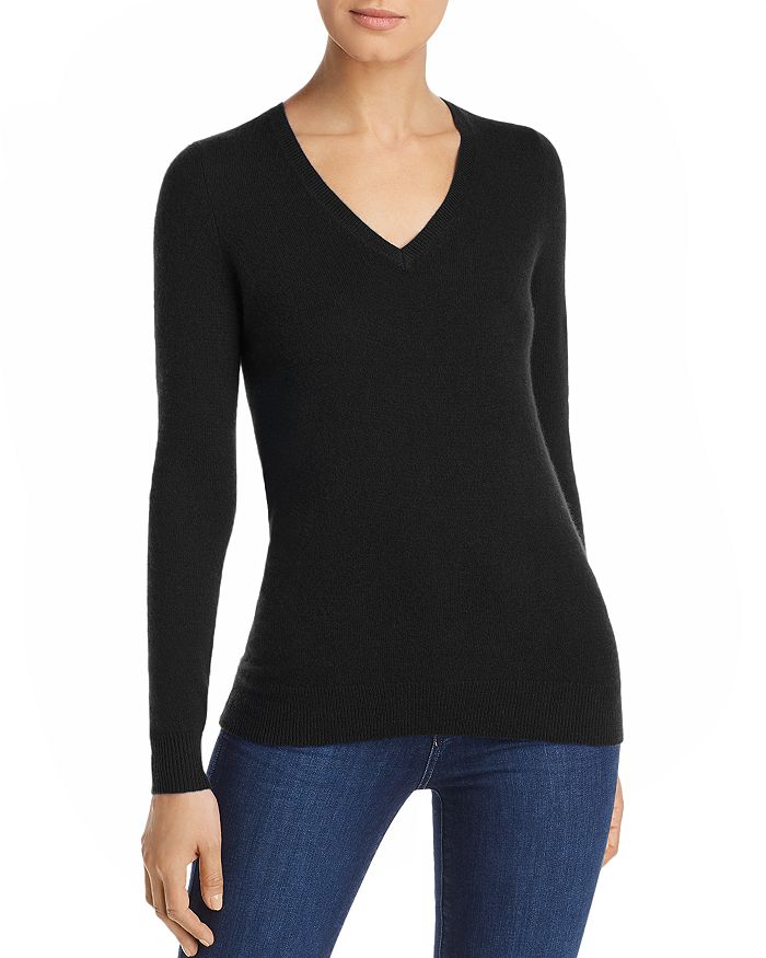 C by Bloomingdale's Cashmere - V-Neck Cashmere Sweater - 100% Exclusive