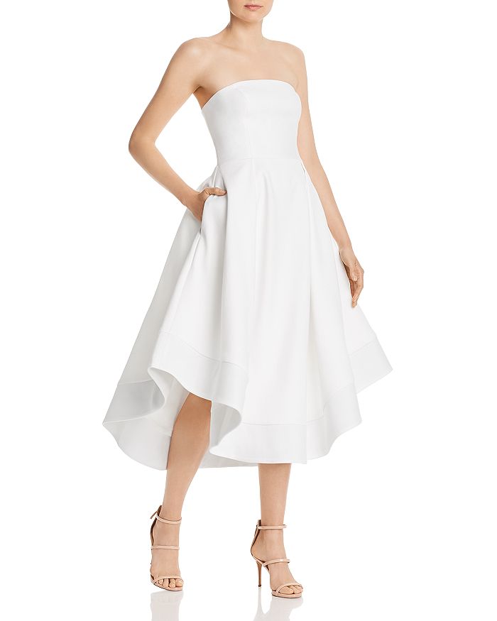 C/Meo Collective Womens Entice We Woke Up High Low Crepe Strapless Formal  Dress