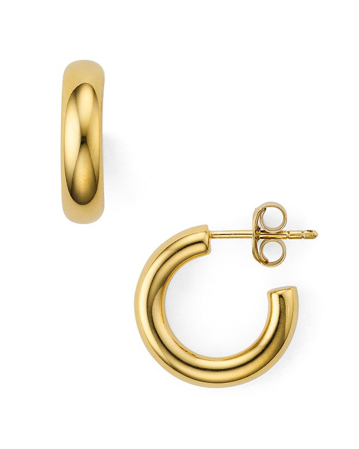Argento Vivo Small Huggie Hoop Earrings in 18K Gold-Plated Sterling ...