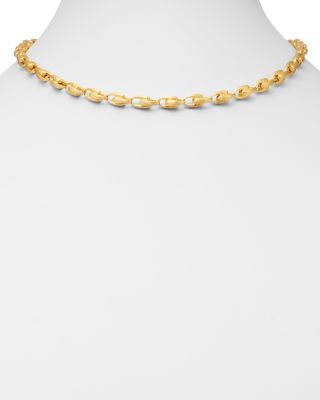 18K Yellow Gold Lucia Small Chain Link Necklace, 17.75"