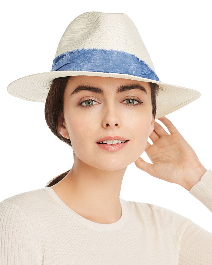 Ale By Alessandra Luca Straw Hat In Ivory/blue