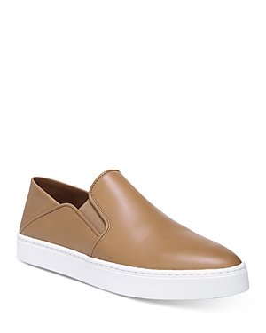 Vince Women's Garvey Round Toe Slip-on Suede & Leather Sneakers In Wheat