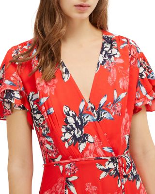 strapless open back dress French Connection Eliana Burnout Frill Cami Dress