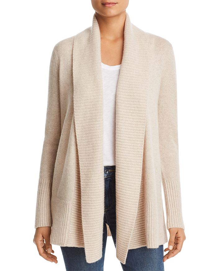 C By Bloomingdale's Shawl-collar Cashmere Cardigan - 100% Exclusive In Marled Wheat