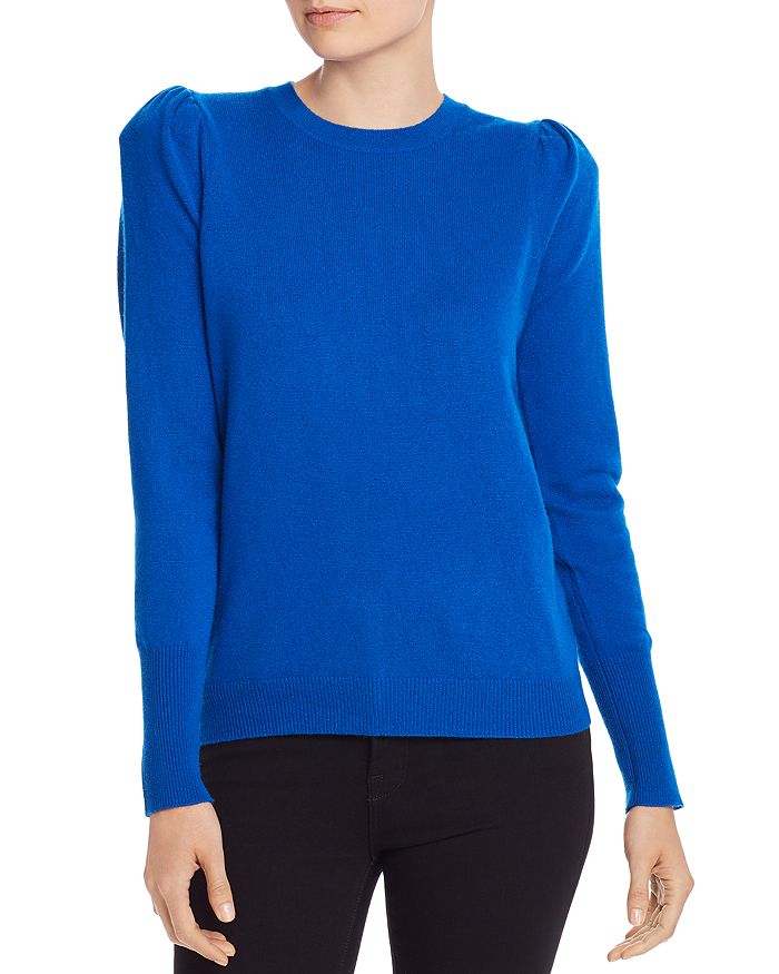 Aqua Cashmere Puff-sleeve Cashmere Sweater - 100% Exclusive In Electric Blue