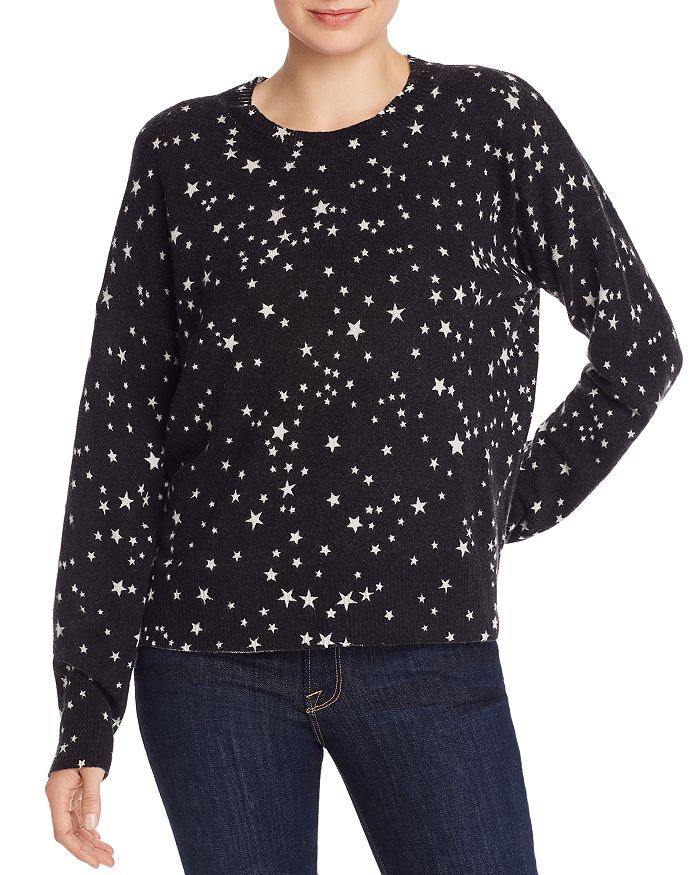 Aqua Cashmere Star Cashmere Sweater - 100% Exclusive In Cosmic