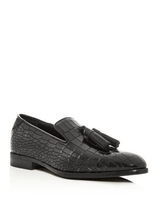 Jimmy Choo - Men's Foxley Croc-Embossed Leather Smoking Slippers