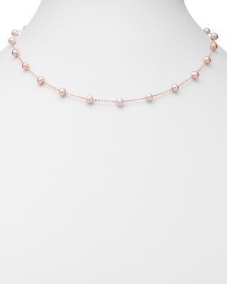 rose gold pearl choker