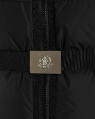 Moncler Alouette High-Collar Belted Down Coat | Bloomingdale's
