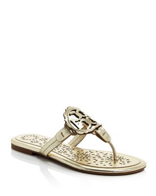 Miller Scallop Leather Thong Sandals 