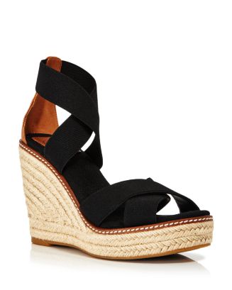 Tory Burch Shaw Denim Espadrille Wedge Sandals