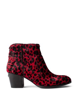 red animal print boots