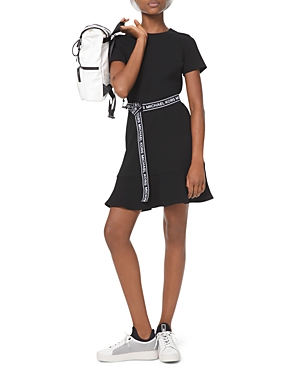 Michael Logo-belt A-line Mini Dress In | ModeSens