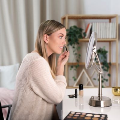 Fluorescent Surround Light™ Lighted Mirror with 1X/10X Magnification