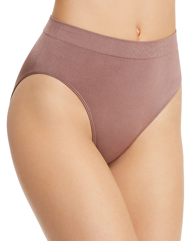 Wacoal B.smooth Seamless High-cut Briefs In Deep Taupe