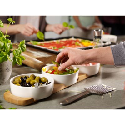 Pizza Passion 4-Piece Topping Bowl and Tray Set
