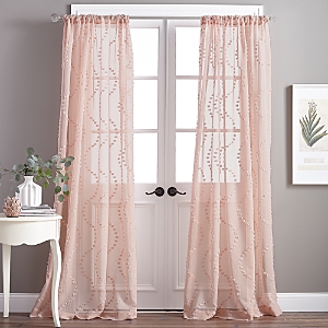 Peri Home Dixon Wave Rod Pocket Curtain Panels, 50 X 63 In Blush
