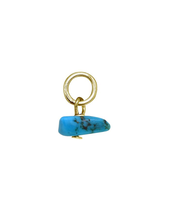 Aqua Stone Chip Charm In Sterling Silver Or 18k Gold-plated Sterling Silver - 100% Exclusive In Turquoise/gold