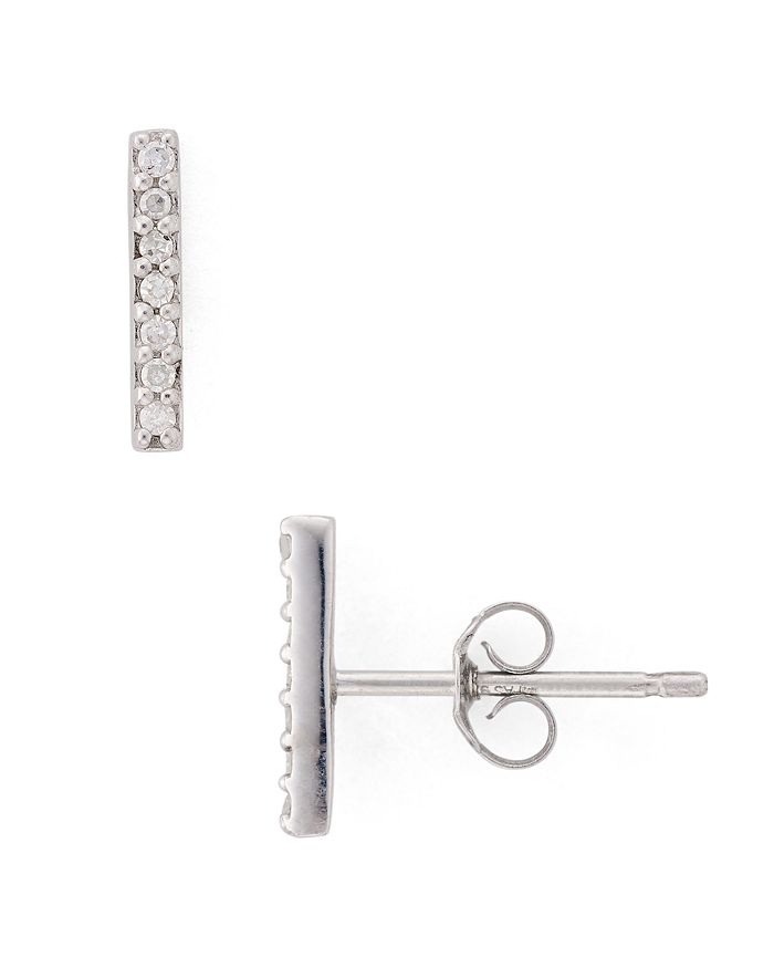 Bloomingdale's Marc & Marcella Diamond Stick Earrings In Sterling Silver - 100% Exclusive