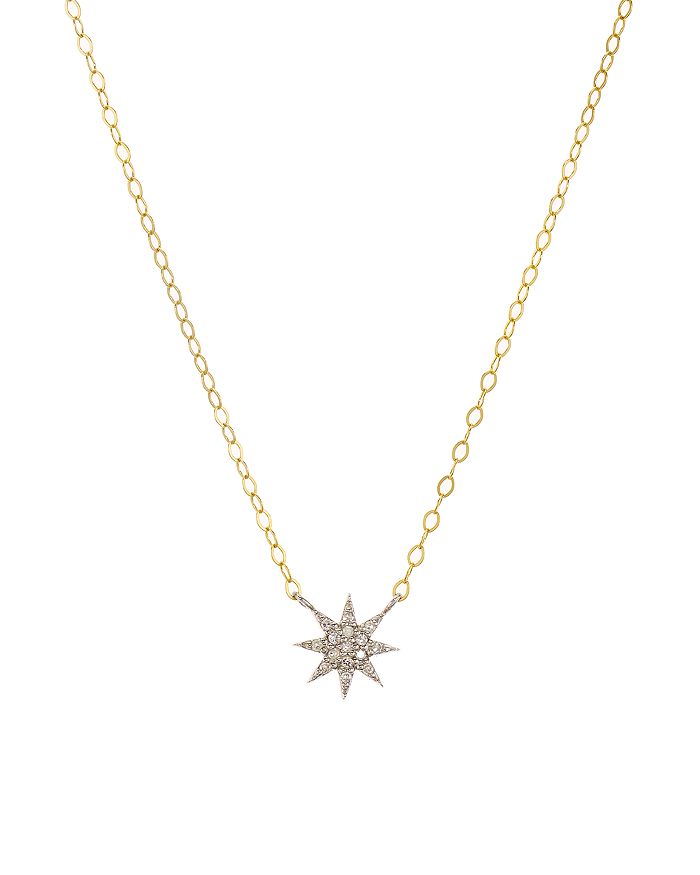 Bloomingdale's Marc & Marcella Diamond Starburst Necklace In Gold-plated Sterling Silver, 15 - 100% Exclusive In White/gold