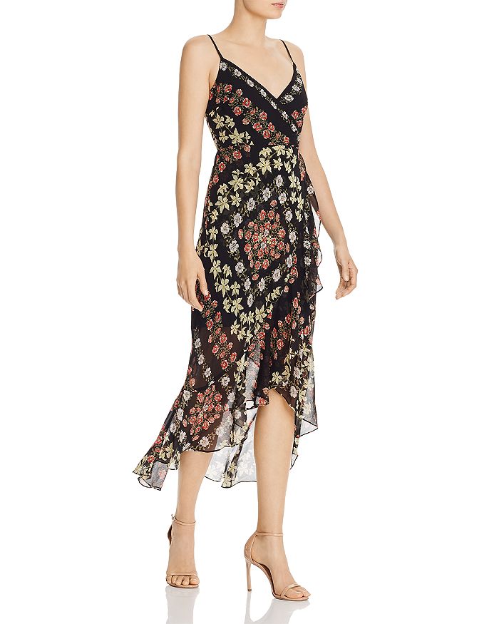 GUESS MAKAILA FLORAL-PRINT HIGH/LOW DRESS,W92K0BR3TO4
