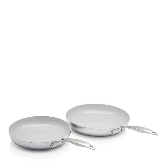 Shop Greenpan Venice Pro 8 And 10 Fry Pan Set In Stainless Steel