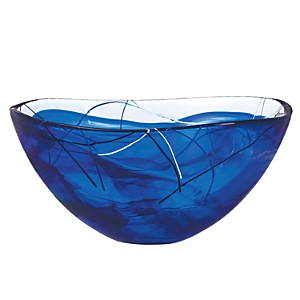 Shop Kosta Boda Contrast Bowl, Large In Blue